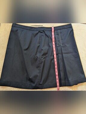 $30 Brooks Brothers Size 14 ProSport Pleated Golf Mini Skirt Navy Blue EUC